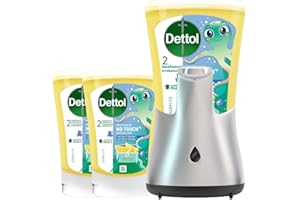 DETTOL No-Touch - Kit Citron Distributeur Automatique Savon Liquide Mains et 2 Recharges 250ml (Citron)
