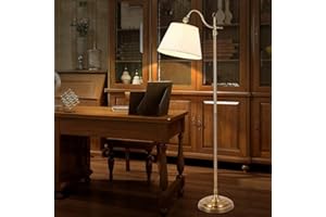 ‎ACMHNC ACMHNC Stehlampe Wohnzimmer Vintage Stehlampe mit Fernbedienung, 12W LED Retro Stehleuchte Dimmbar mit Schirm aus Stoff, E27 Fassung, für Schlafzimmer Arbeitszimmer, Bronze