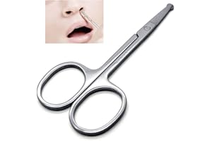 Frcolor Forbici a forbice in Vibrissa a punta rotonda in acciaio inox per il taglio delle baffette delle orecchie