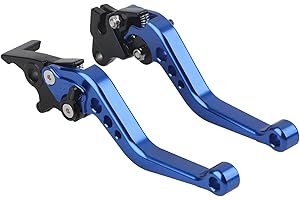 OUKENS Levier d'embrayage de frein, 2PCS Unniversal Moto Aluminium Réglable Alliage Tambour Guidon Dispositif De Freinage Handlesr(Bleu)