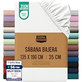 Utopia Bedding Fitted Sheet 135x190 - White | Oeko Tex Certified - Brushed Polyester Microfiber - 35cm Deep Pocket