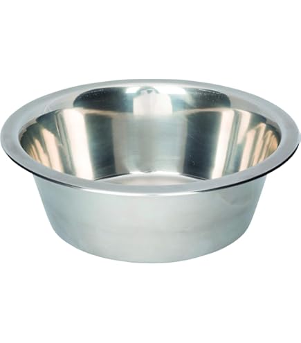 Ciotola Per Cani In Acciaio Inox Trixie - Con Base In Gomma Antiscivolo