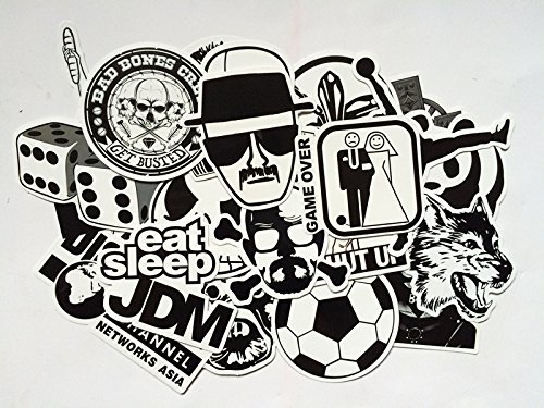 Gothic stickers, 50 stuks, laptopstickers, vinyl stickers, set voor auto, bagage, computer, skateboard, motorfiets, stickers voor jongeren en volwassenen