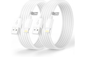 LEMSEN Cavo iPhone Originale Apple Certificato MFi, Cavo Lightning 2M+2M 2Pack, Cavetto iPhone Cavo Ricarica iPhone Cavo Caricatore iPhone Filo Cavo USB per iPhone 14 13 12 11 Pro Max XS XR X 8 7 6 5 SE iPad