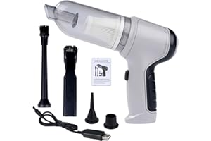 ‎UADME Uadme Bezprzewodowy odkurzacz ręczny, mini mocne odsysanie, przenośny odkurzacz do samochodu, domu, szary