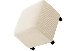 JORTUIO Ottomane Fußhocker Schonbezug Hockerbezug Quadratisch 40x40/50x50/60x60 Stretch Samt Husse für Fußhocker Ottomanischer Hocker-Bezug Überzug Hocker Protector Waschbar ( Color : #2 , Size : 50x50x40cm )