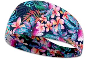 Kuiaobaty Stirnband für Frauen, Totenköpfe, Tier, Leopardenmuster, Haarbänder, Haarreifen, Haarzubehör, Fitness-Schweißband