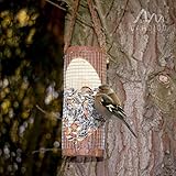 Gardigo Vogelfuttersäule Futterstation für Vogelfutter aus Holz natürlicher Futterspender - 4