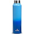 Speedex Stainless Steel Water Bottle 1 Ltr For Kids, Boys, Girls, 1 Litre Bottles for Gym, Sports, Fridge Use, School & Office (Steel Cap - Set of 1, Blue Blue)