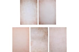 DONINDIS 100 Blatt DIN A4 Vintage Briefpapier mit 5 Motiven, beidseitig bedruckt, Druckerpapier