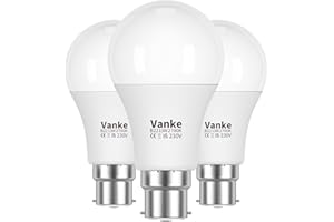 Vanke Bayonet LED Light Bulbs 100w Equivalent, Warm White 2700K Yellow Light, 1200LM, B22 LED Standard Bulb 13W, Energy Saving, Non-Dimmable, Pack of 3