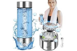 FTJKGH Hydrogen Water Bottle, Hydrogen Water Bottle Generator 420 Ml Portable, Hydro Water Bottle Generator SPE PEM Technology Hydrogenated Water Bottle Generator for Home Travel Office Improve Water