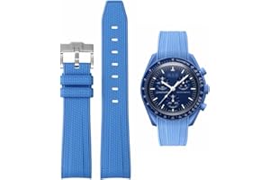 HEYOZURY Bracelet de Montre 20mm Omega x Swatch Moons Montre Rolex Watch montre Silicone Hommes en Acier Inoxydable Boucle Bracelet de Remplacement Bracelet Original Omega Speedmaster