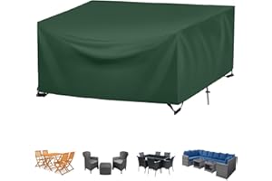 FYHDSH Abdeckung für Gartenmöbel, 160x120x60cm, Schutzhülle für Gartentisch, Regenschutz und Staubfest, Schwerlast Oxford Gewebe Gartentisch Abdeckung für Terrassenmöbel(grün)