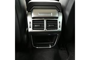 DIYUCAR Accesorios para el interior del coche de la salida de aire acondicionado trasera de la ventilación de la protección del marco de la cubierta de la calcomanía para Rangerover evoque 2012-2018