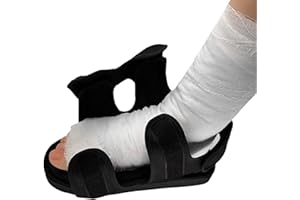 OhMill Chaussure de Plâtre Post-opératoire Réglable, Chaussure Bout Ouvert pour Pied Blessé, Protection pour Fracture du Pied, Pieds Gauche et Droit Universels pour Enfant Adulte