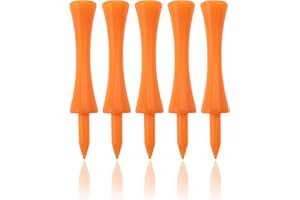 Ecaddie Plastic Castle Golf Tees 70mm Orange 50/100 Pack