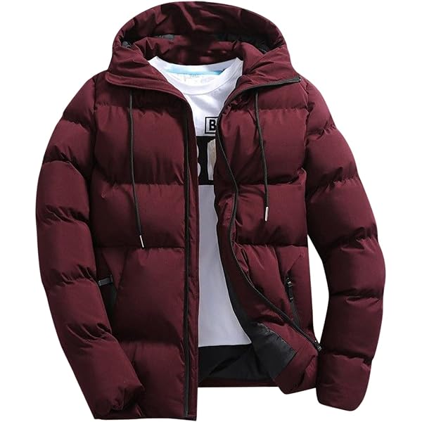 Giubbotto Invernale Uomo Con Cappuccio, Antivento, Imbottito, Slim E Comodo, Taglie Fino A 3XL