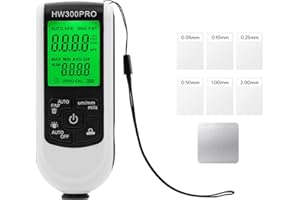 Mcbazel Cyfrowy miernik grubości farby, miernik grubości powłoki, tester grubości lakieru samochodowego, zakres pomiarowy 0 do 2000 um