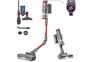 Aonus A9 Pro Bezprzewodowy Odkurzacz Pionowy, 40000Pa 500W Mocny Bezprzewodowy Odkurzacz, Składany, 60 minut Pracy na Baterii, Wymienna Bateria, do Sierści Zwierząt, Podłóg, Dywanów