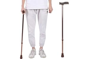 ‎FILFEEL Höhenverstellbar Spazierstock,Anti Rutsch Aluminiumlegierung Leicht Gehstock mit 10 Stufe Höhen für Männer, Frauen und Ältere,Weihnachten Geschenke