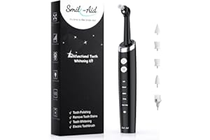 Polisseuse dentaire, kit de blanchiment des dents pour le blanchiment des dents et le nettoyage quotidien, rechargeable par USB, étanche, tête de rechange multifonction