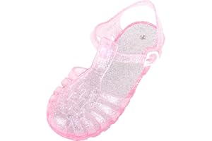ABSOLUTE FOOTWEAR Childrens Kids Girls Glitter Sparkle Buckled Summer Holiday Beach Jelly Shoes Sandals