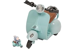 STIFFENERS Toy Scooters for Labubu, Scooter with Seat Charming Shallow Water Blue Scooter Lights Musical Spinning Delights with Interactive Fun Must-Have Ornament for Toy Collectors
