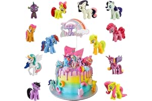 SIPHUS Cupcake Topper Einhorn, 13 Stücke Tortendeko Mädchen, Tortendeko Kindergeburtstag, Torte Topper, Happy Birthday Cake Topper, Kuchendeko Geburtstag, Deko Torte Mädchen