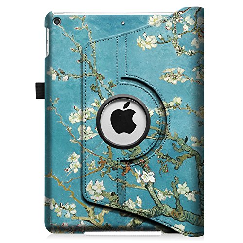 Fintie iPad mini 1 / 2 / 3 Hülle – 360 Grad Rotierend Stand Kunstleder Smart Cover Schutzhülle Case mit Auto Schlaf / Wach Funktion und Stylus-Halterung für Apple iPad Mini 3 / iPad Mini 2 / iPad Mini, Mandelblüten - 9