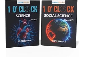 1 O Clock Class 10 (Science + Social Science) Combo Flowcharts, Tables, Premium Art Paper Audiobooks on App + 3D Interactive Diagrams via QR NCERT-CBSE Aligned