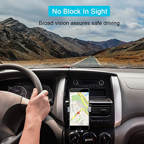 Supporto Auto Smartphone GravitÃ  360 Gradi in Alluminio iVoler Universale Supporto per Auto Porta Cellulare Auto del Ventilatore per Telefoni iPhone X / 8 / 8 Plus / 7 / 7 Plus / 6(s) / 6(s) Plus / SE / 5s / 5, Samsung Galaxy S9 / S9+ / S8 / S8+ / S7 / S7 Edge / S6 / S5 / J5 / A5, Asus Zenfone 3 / 4, Huawei, LG e GPS Dispositivi di Larghezza 6,5cm - 9,2cm (Nero)