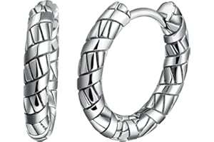 Yumilok Boucles d'oreilles en Acier Inoxydable pour Hommes Femmes Bagues d'oreilles Créatives Bijoux Fantaisie Créoles de Décoration à la Mode