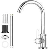 Flintronic Flexible Kitchen Tap, 360&deg; Swivel Sink Taps, Kitchen Tap for Stainless Steel, G1/2" Interfaces, Single Handle, Swi
