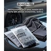 Roro Auto Alpler Mikrofiber Yıkama & Kurulama Seti Yıkama Eldiveni Cam Bezi Kurulama Havlusu