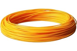 ZWRY Pêche à la Mouche WF 1 2 3 4 5 6 7 8 9WT Pêche à la Mouche Ligne 100ft Poids Avant Flottant en Nylon Jaune Vert Mousse Bleu Orange Soies Wf6F Orange