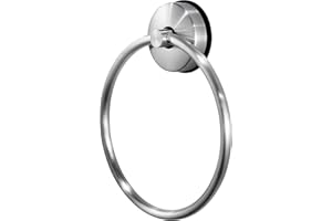 JOMOLA Toallero de Aro con Ventosa Toalla Anillo de Acero Inoxidable Sin Taladrar Anillo de Toalla Baño Colgador de Toallas Montaje en Pared Acabado Cepillado