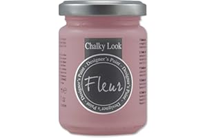 FLEUR DESIGNER'S PAINT | Pittura ad Acqua, Effetto Gesso Naturale, Extra Opaca, Fleur Chalky F22, Colore Elegant Rose, Made in Italy, Formato da 130 ml