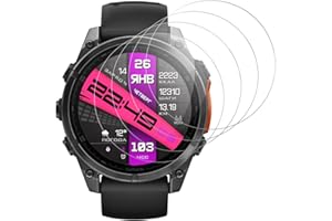 Beukei [4 Pack] Screen Protector for Garmin fenix 8 47mm, Tempered glass [9H Hardness][3D Curved][Anti-Scratch] Full coverage Film