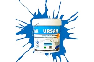 U URSAN Ursan - Plastikril Satinado | Pintura Exterior Satinada - Pintura Impermeabilizante- Indicada para Fachadas con Alta Resistencia a Agentes Atmosféricos - AZUL BILBAO 15L