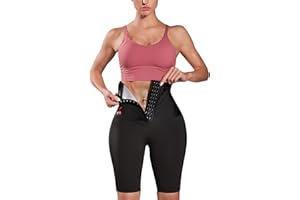 KUMAYES Damen Sauna Hose Sporthose Neoprene Sauna Shorts Hohe Taille Trainingshose Sport Abnehmen Sweatpants Fitness Body Shaper