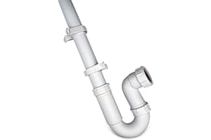 CranPlas | Washing Machine Trap | Washing Machine 40mm | Dishwasher Waste Trap | Easy Grip Compression Nuts | Universal Outlet Fits Plastic, Copper & Lead Pipes | Leak & Heat Tested