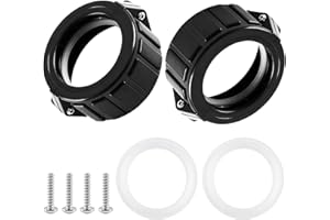 AFZZ 5,1 cm Spa-Whirlpool-Heizung, geteilte Mutter für Balboa Gecko Whirlpool-Pumpe, Ersatz 0121109020 400-5301 Wannenheizung, geteilte Mutter mit Schraube und Dichtung, Schwarz, 2 Stück