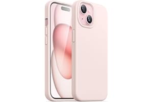 ‎JETECH JETech Silikonowy Etui dla iPhone 15 6,1 Cala, Jedwabisty Miękki w Dotyku Futerał Ochronny na Całe Ciało, Odporny na Wstrząsy Case (Jasnoróżowy)