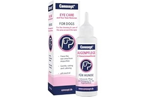 Canosept Cuidado de los Ojos para Perros 120ml - Limpiador ojos perros - Cuidado y Limpieza para la Zona Alrededor de los Ojos - Limpiador ojos perros - Elimina manchas del lagrimal de perros