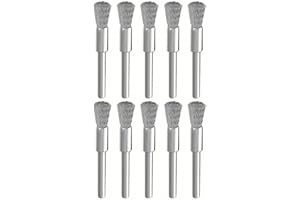 PROtastic 10pc Steel Wire Brush for Dremel - Use to Grind & Polish