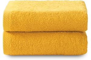 Top Towel - Plus - Duże ręczniki kąpielowe - Ręczniki kąpielowe - 2 ręczniki do rąk lub umywalki - 50 x 100 cm - 100% bawełna - Złoto