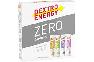 ‎DEXTRO ENERGY Dextro Energy Elektrolyte ohne Zucker Mix Pack 4 Sorten, 4x20 Tabletten (4er Pack) - Berry, Lemon, Orange und Pink Grapefruit + Koffein Flavour