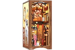 Cutefun Miniatura de la Casa de Muñecas - DIY Book Nook Kit,Equipo de casa de muñecas de Madera para casa de estantería decoración(YS06)