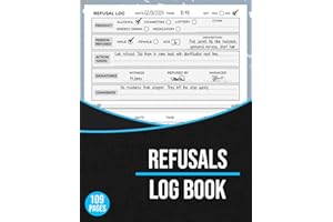 Refusals Log Book: UK Safety Compliant Register for Age Restricted Sales - Alcohol, Tobacco, Energy Drinks, and Other Regulated Products | Ensure Compliance and Protect Your Business